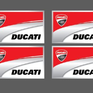 Set n.4 adesivi stickers DUCATI Corse Scuderia Moto Casco